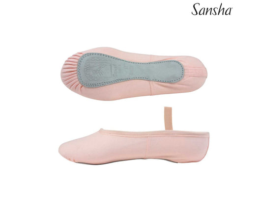 Full Sole Pink Canvas Ballet Slipper