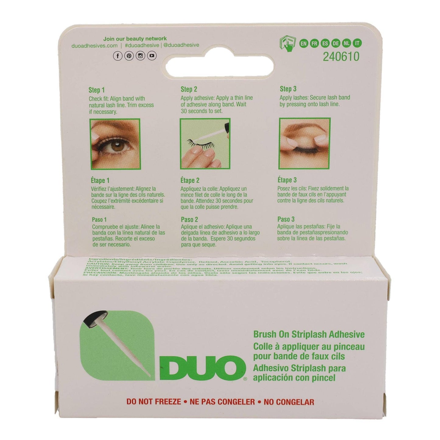 Ardell Duo Brush On Striplash Adhesive Clear, 0.18 Oz