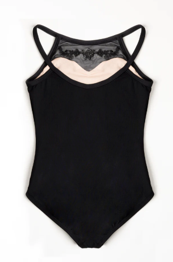 Embroidered Halter Leotard